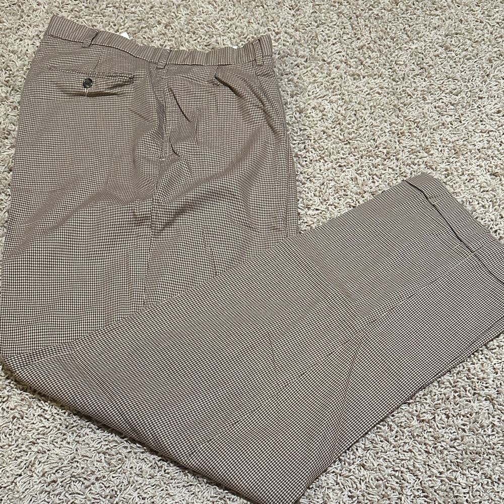 Polo Ralph Lauren Men's Brown Checkered Pants - Dress Pants